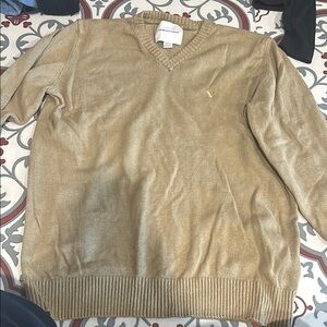American Eagle Outfitters Tan V-Neck Jacket